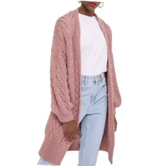 Topshop long open front Cardigan - Picture 1 of 8